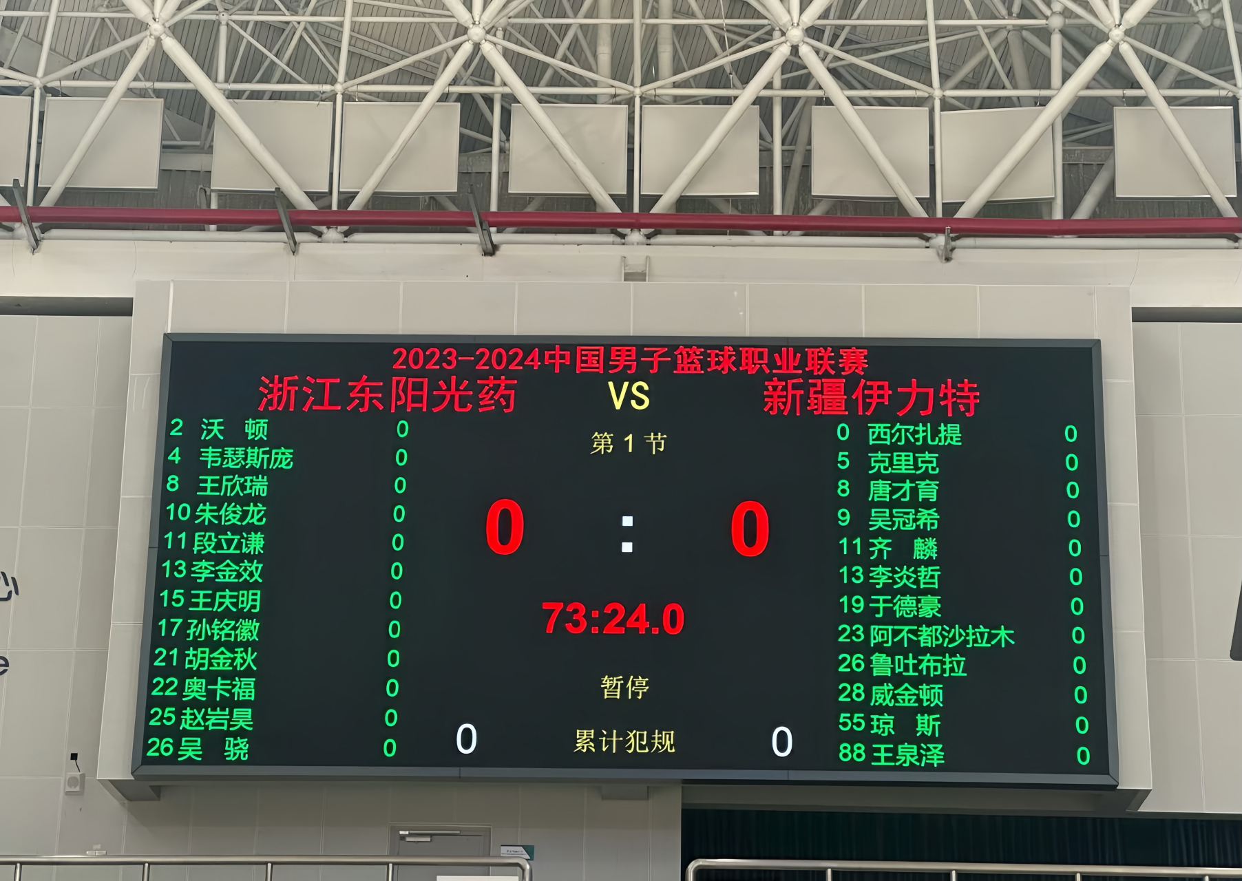 今夜CBA常规赛焦点战，浙江队调整名单，悬念犹存，心理建设被强调